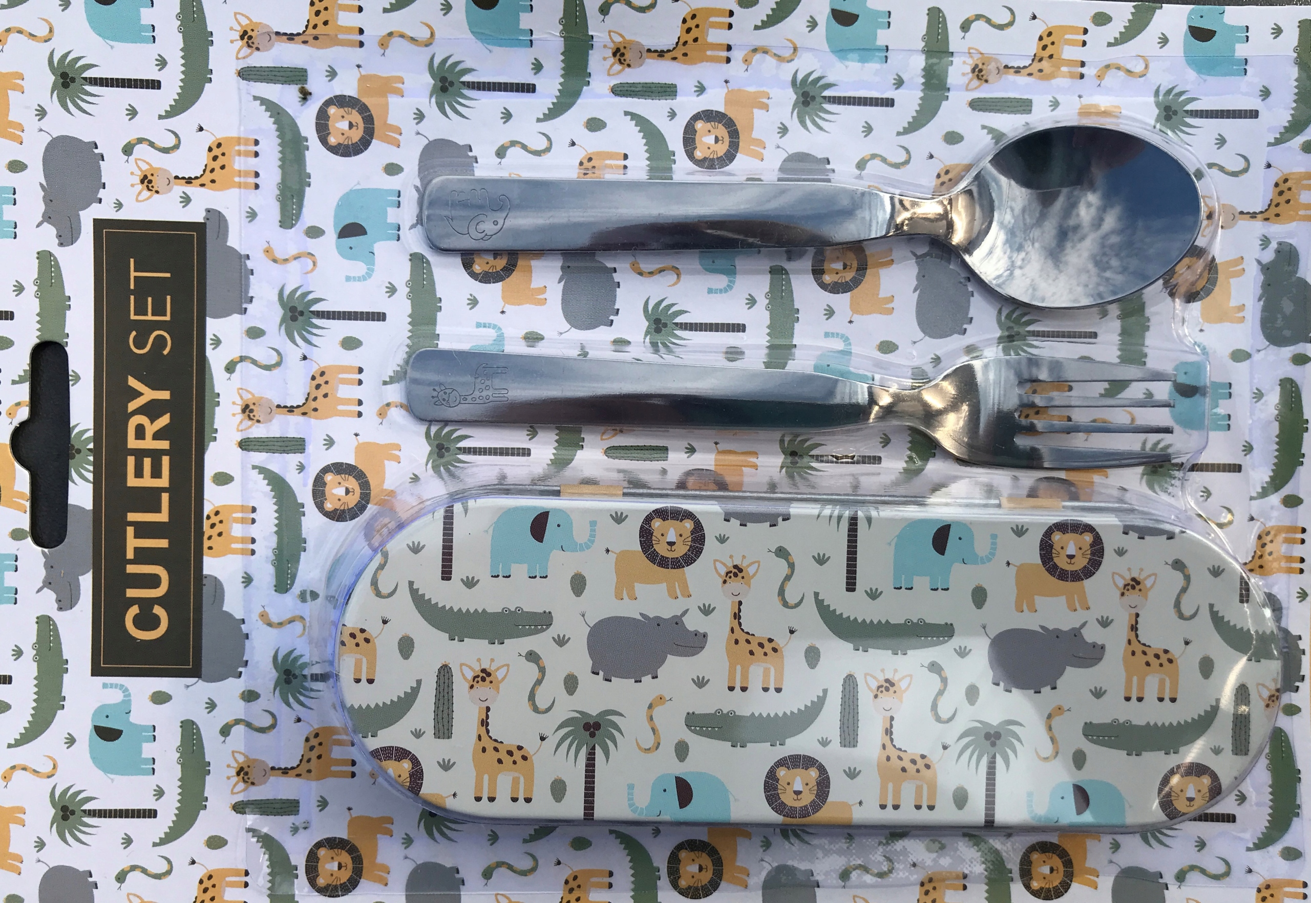 SZTUĆCE DLA DZIECI W PUDEŁKU ZESTAW widelec i łyżka KOMPLET SZTUĆCÓW OLDMAN Marka Excellent Houseware