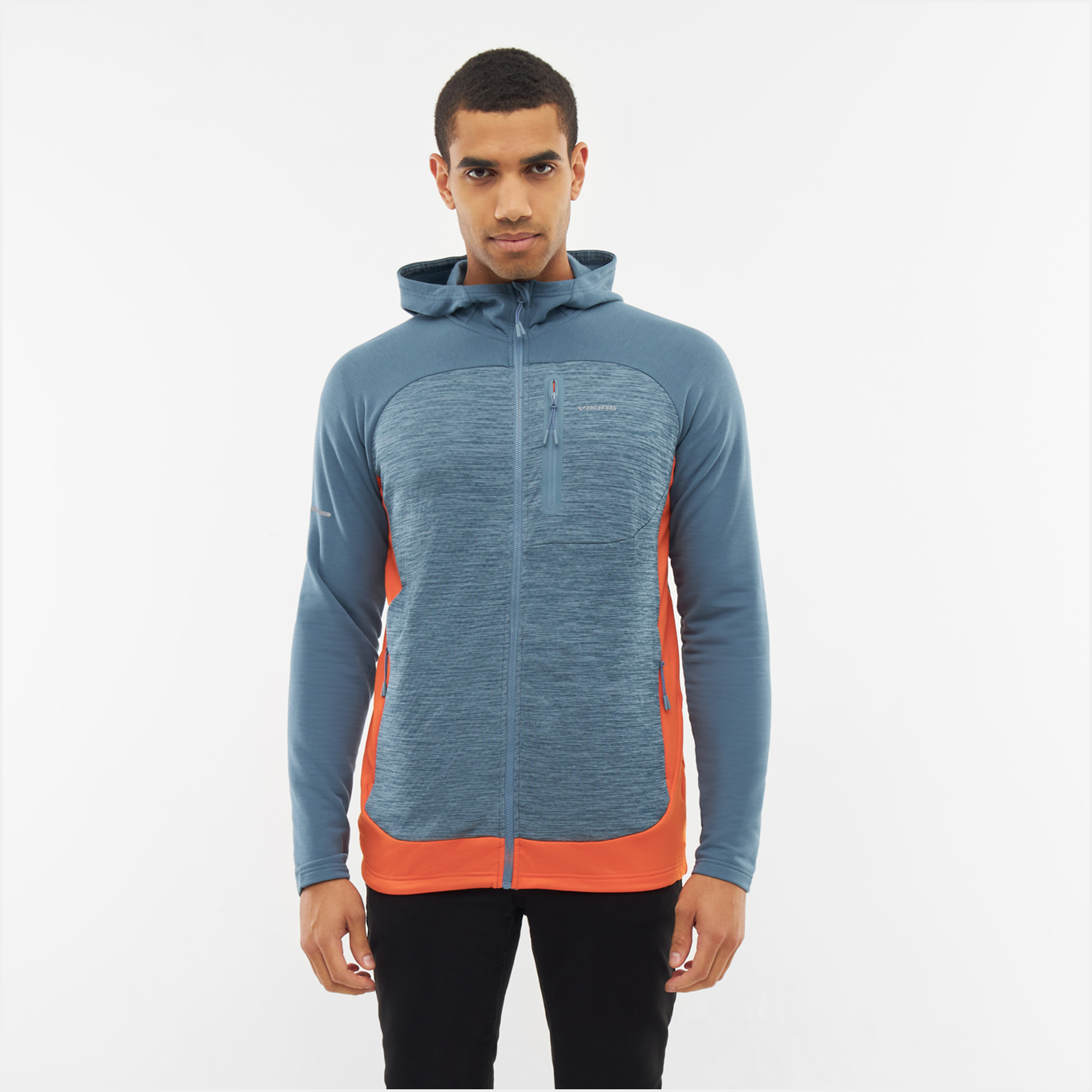 Bluza męska Viking Delmore szaro pomarańczowa r. S