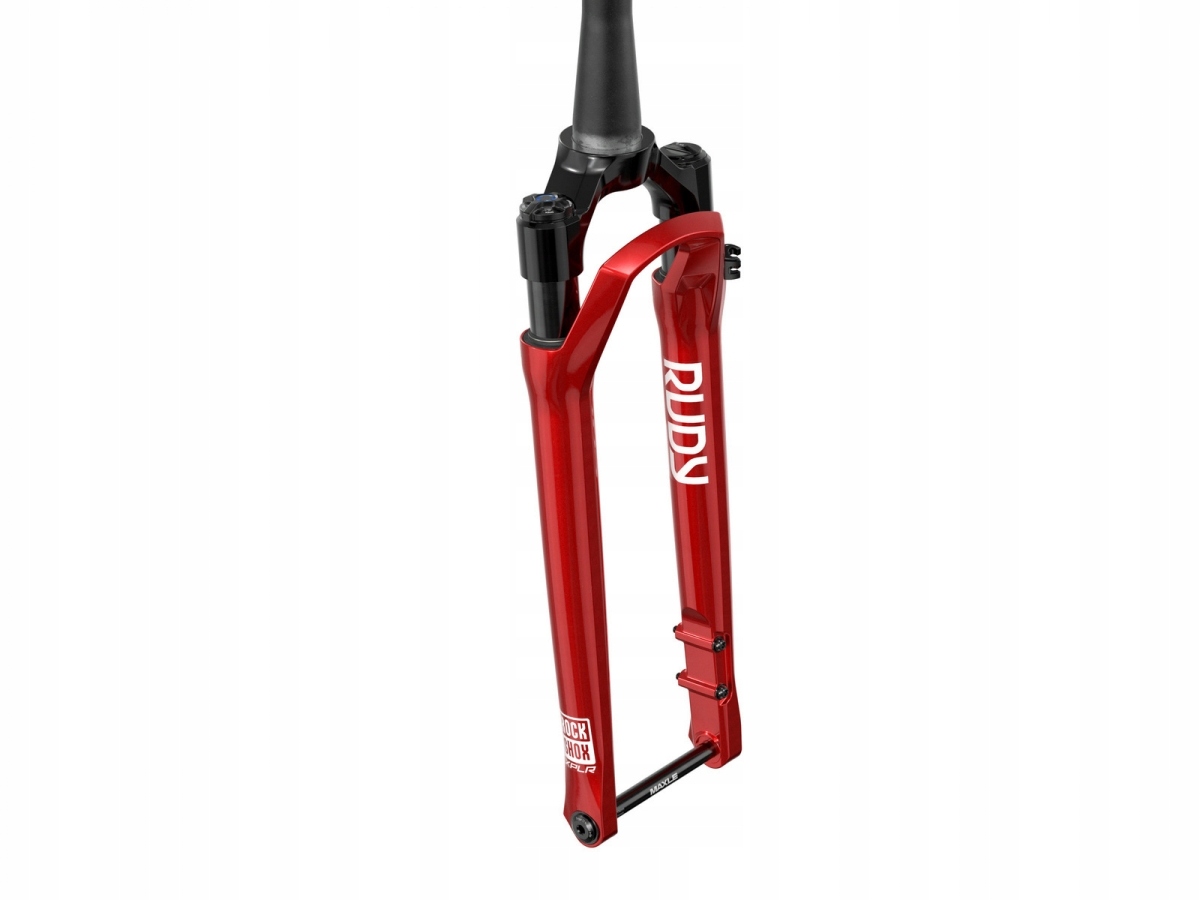 RockShox Rudy Ultimate Race Day 2 30mm, červená, kónický sloupek 45mm Offset, 12x100