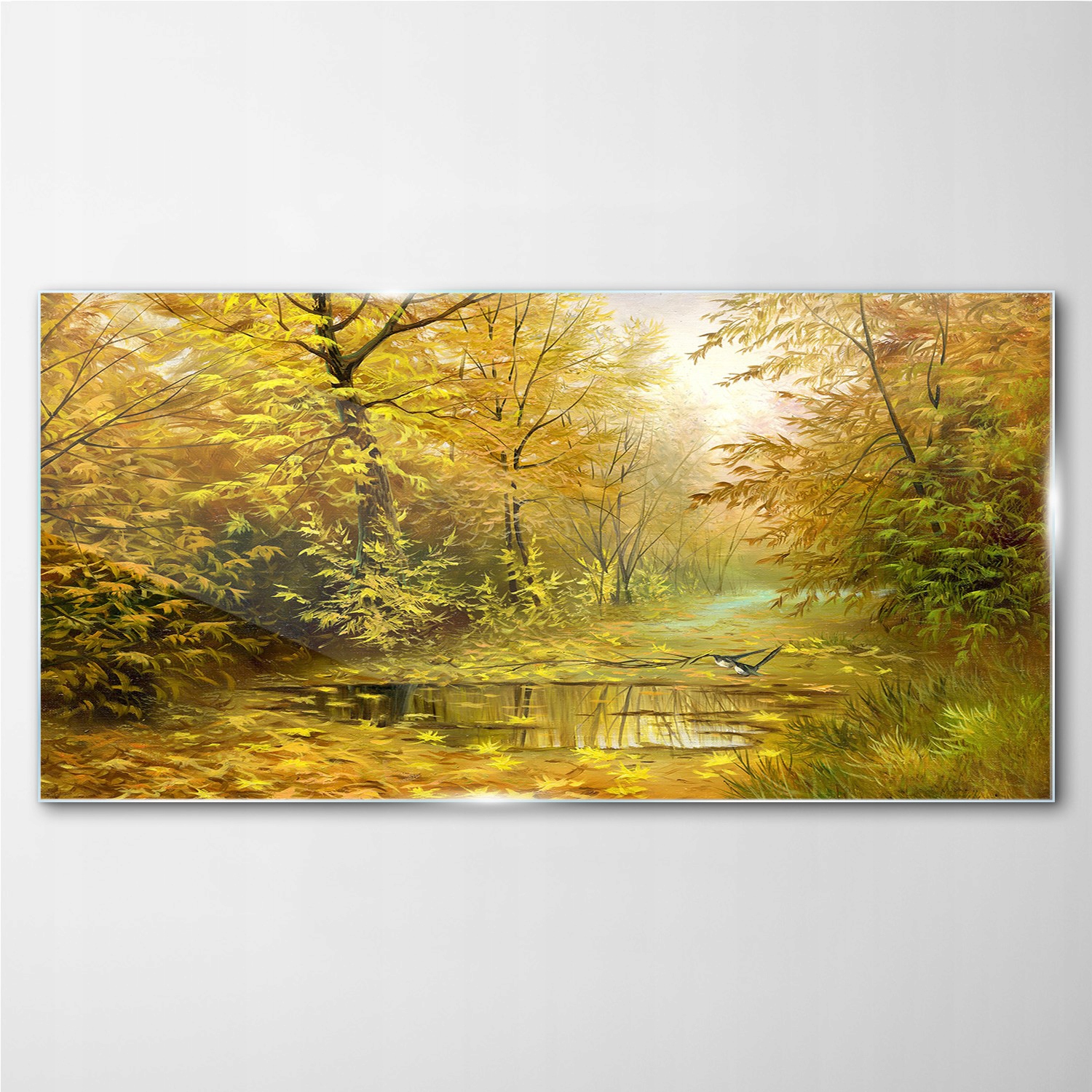 

Obraz z nadrukiem szklany Las żółte liście 100x50