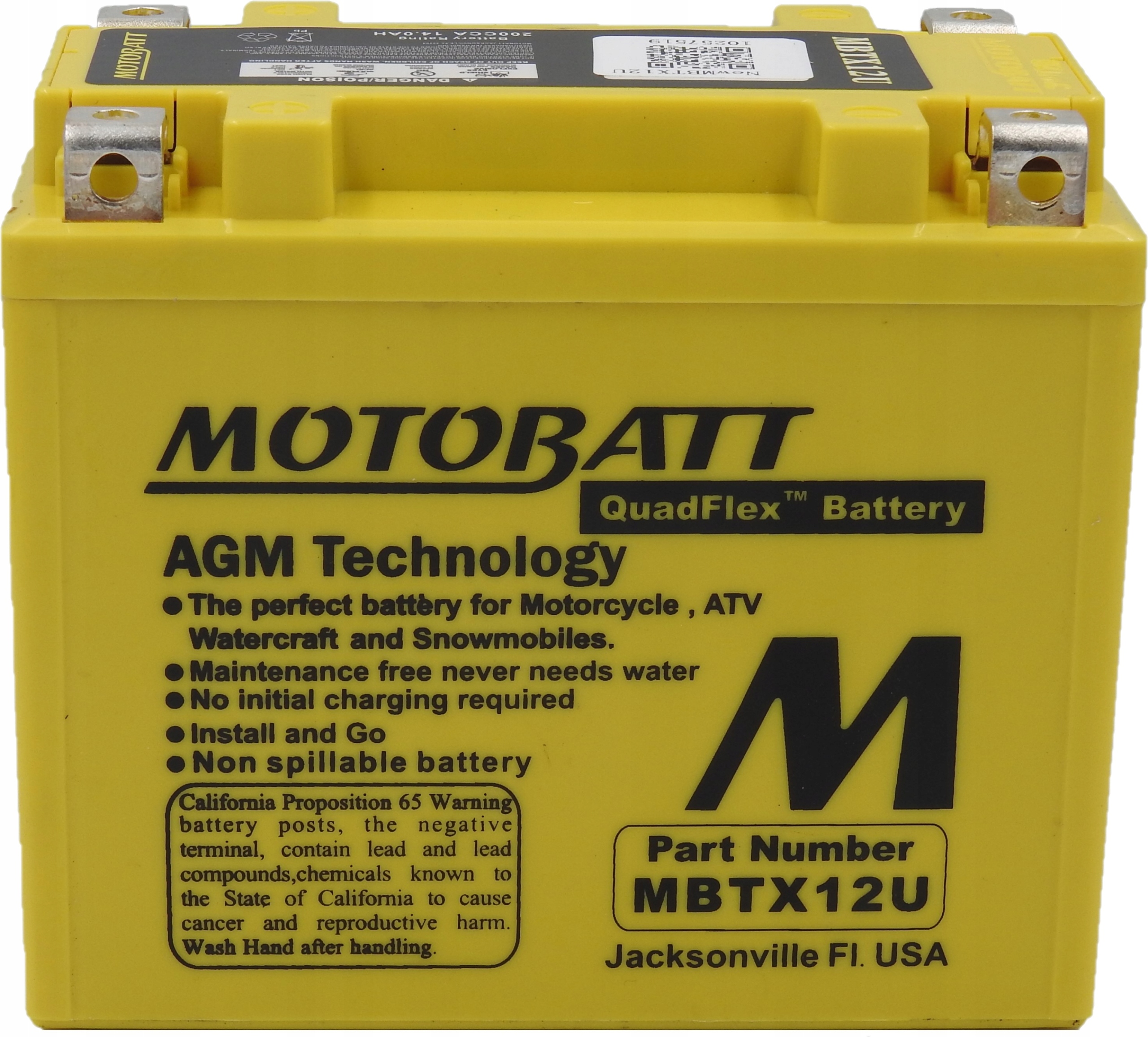 

Akumulator Motobatt MBTX12U 12V 14Ah YTX12 YTX14