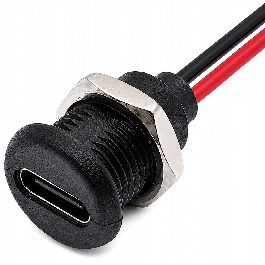 Gniazdo Usb-c Z Przewodami Do Obudowy Panel Montażowy Usb Typ C