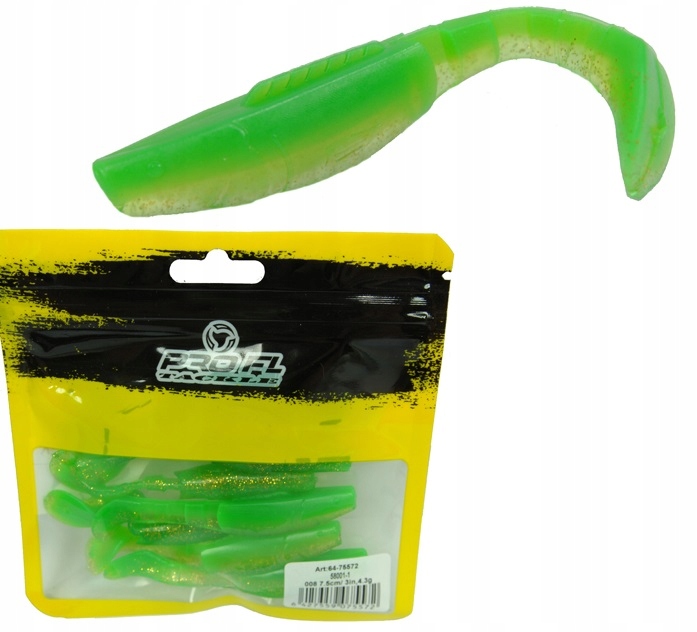 8szt przynęta wędkarska Ripper Kopyto guma 7,5cm 4g ripper Szczupak Okoń