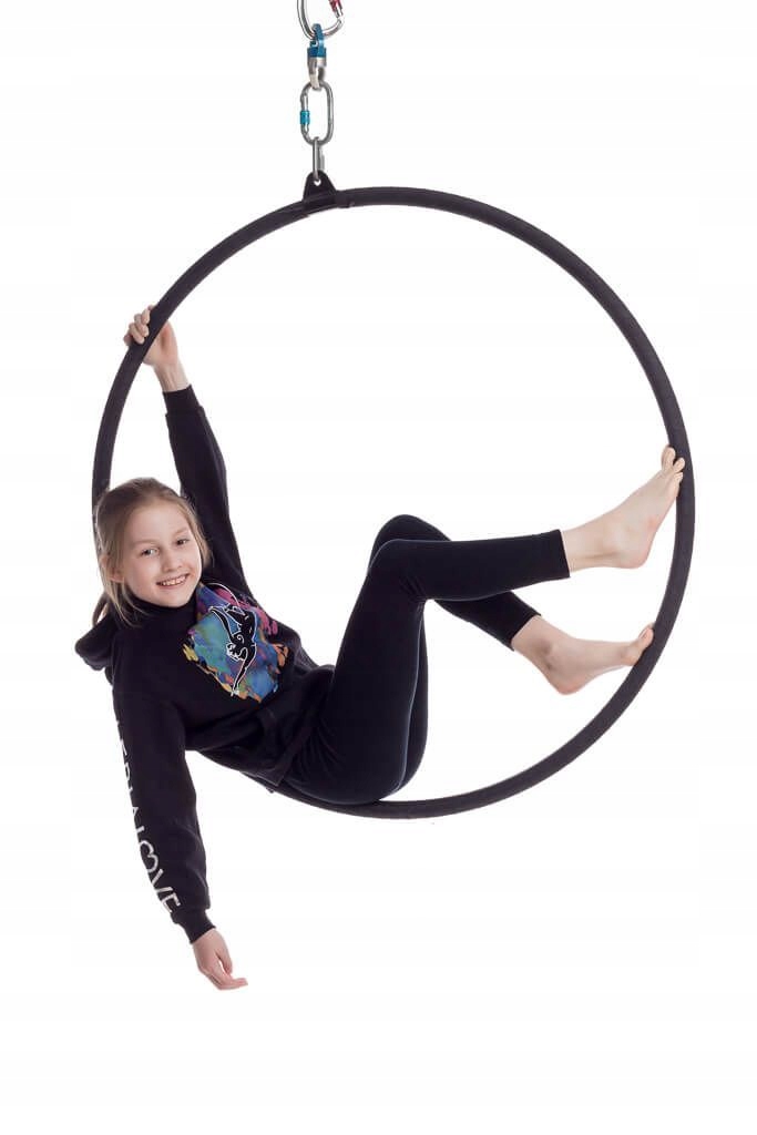 Aerial Hoop z 1 uchwytem koło cyrkowe do akrobatyki- Średnica 110