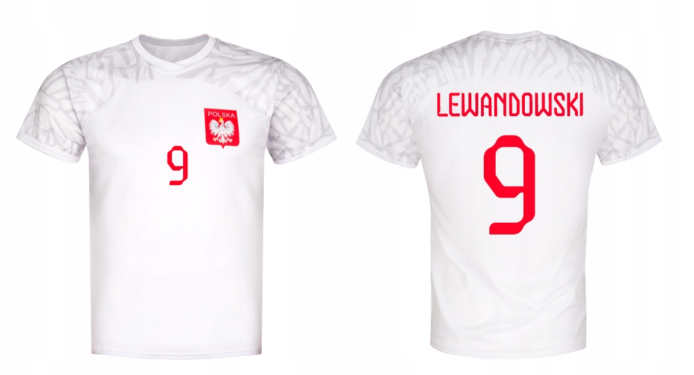 Koszulka piłkarska LEWANDOWSKI 9 Polska rozmiar XXL Płeć mężczyzna