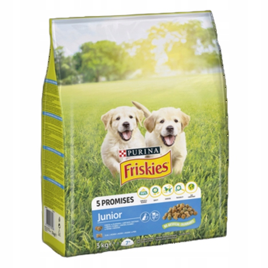 Levně Friskies Vitafit Junior s kuřecím masem a přídavkem mléka a zeleniny Kompletní sada