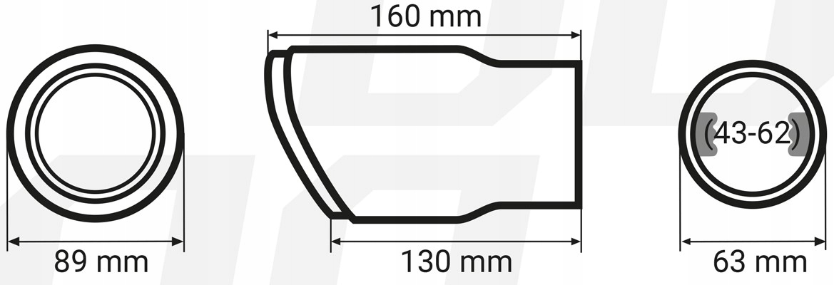 KOŃCÓWKA WYDECHU TŁUMIKA NAKŁADKA CZARNA SPORTOWA EAN (GTIN) 5903293031698