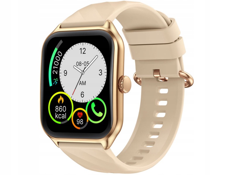 Zeblaze Gts 4 Smartwatch Zegarek Inteligentny Amoled Pomiar Tętna Złoty