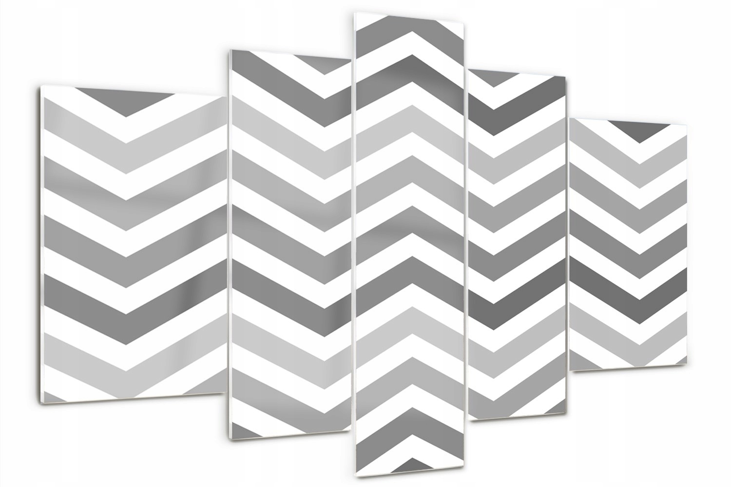 Foto Obraz skleněný velký triptych Šedé cikcaky