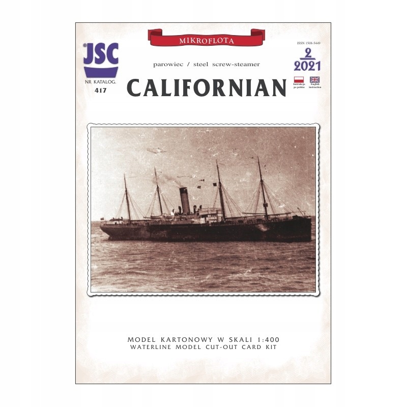 Jsc 417 Brytyjski Parowiec Californian 1:400