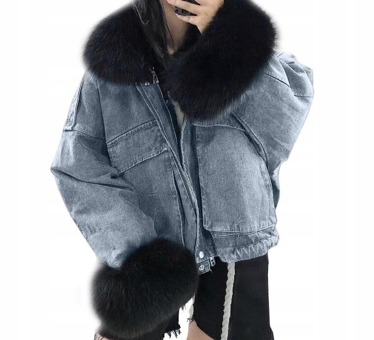 

Kurtka Jeansowa Z Futerkiem Katana Miś Futerko Xs