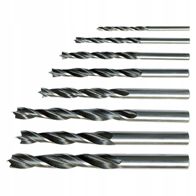 Wiertła do drewna ŚWIDER ZESTAW 8szt. 3-10 mm