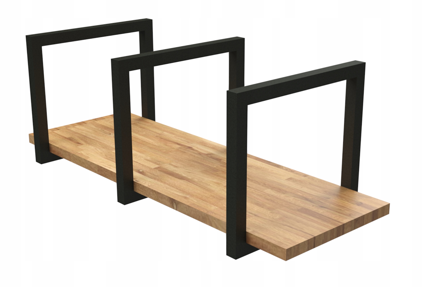 Solidna Półka wisząca ścienna drewno na winyle