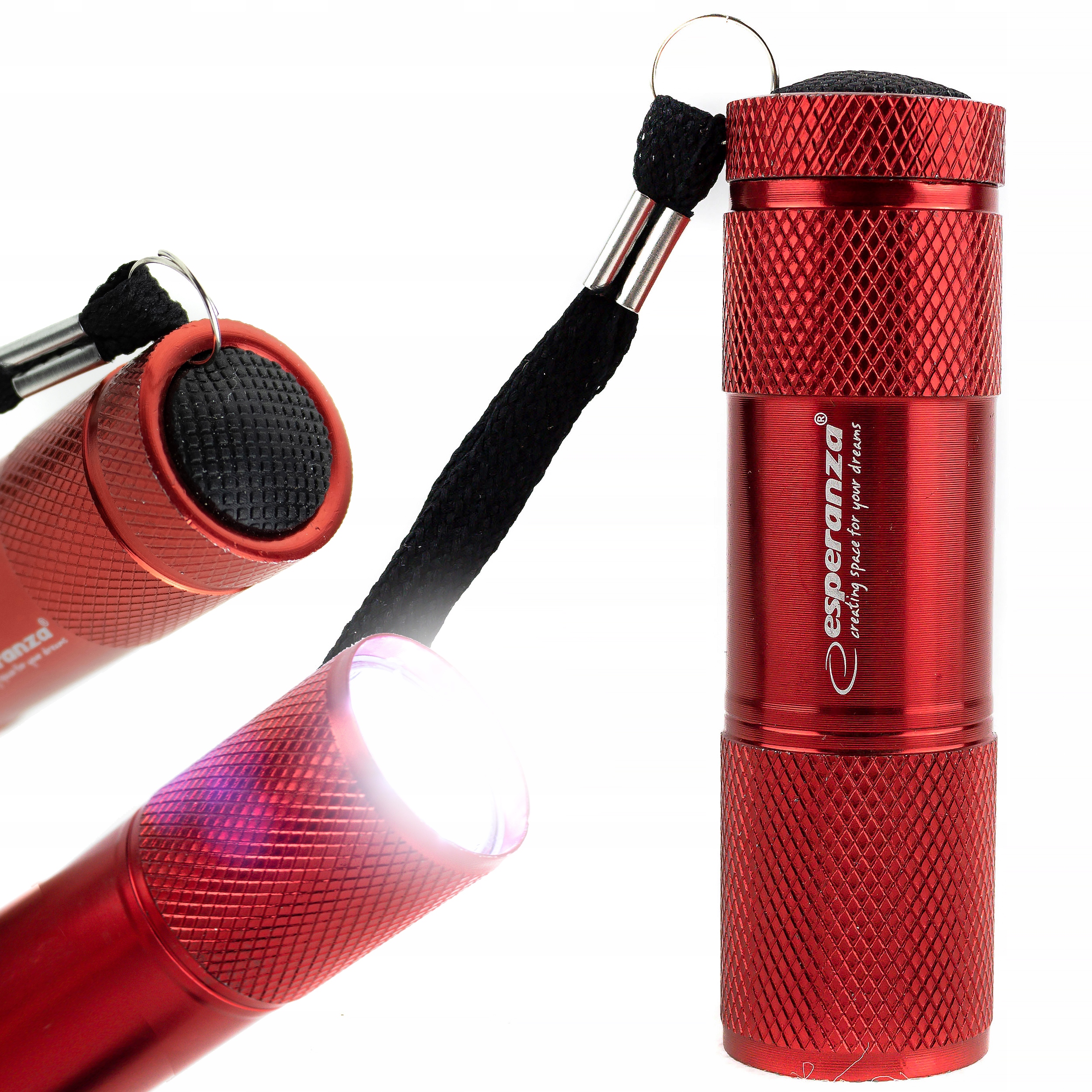 

Latarka Kieszonkowa Brelok Aluminiowa 9 Diod Led