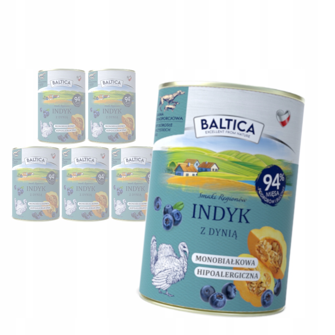 Levně Baltica Krůta s dýní 6x400g hypoalergenní Vlhké Krmivo