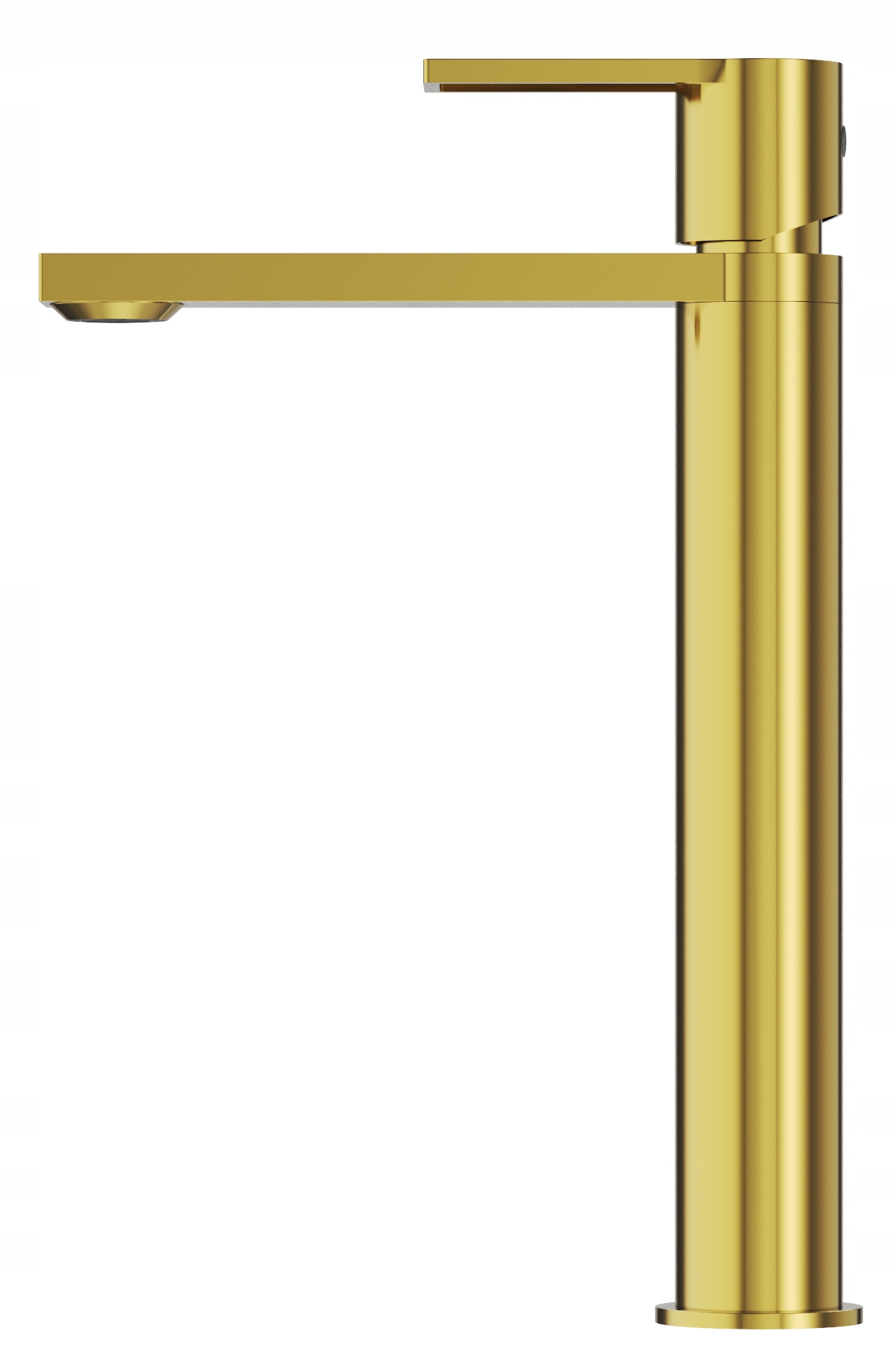 Vysoká Kúpeľňová Umývadlová Batéria, Mosadzná, Stojaca, Armádna, Zlatá