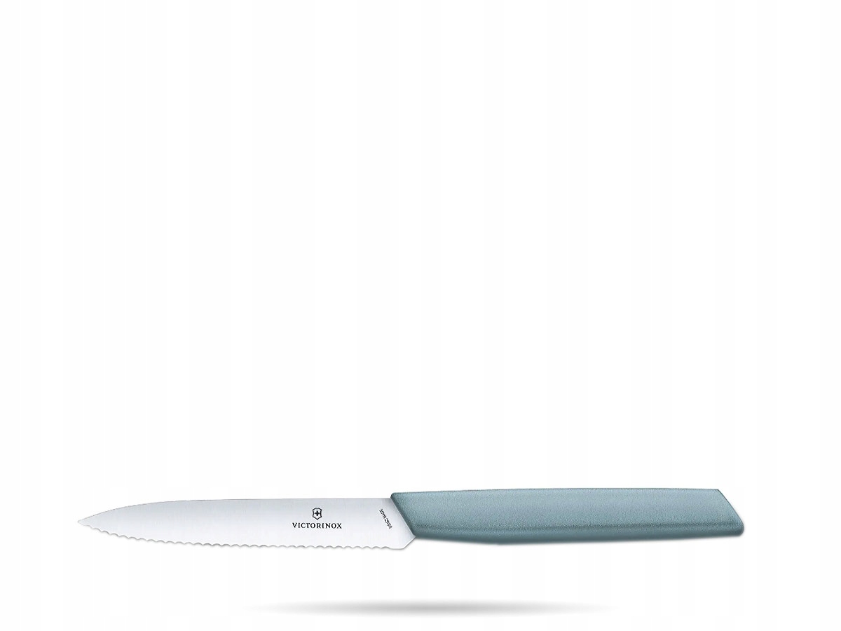 

Nóż Swiss Modern 10 cm niebieski ząbki Victorinox