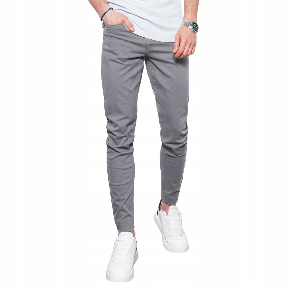 

Spodnie męskie chino casual P1059 szare L