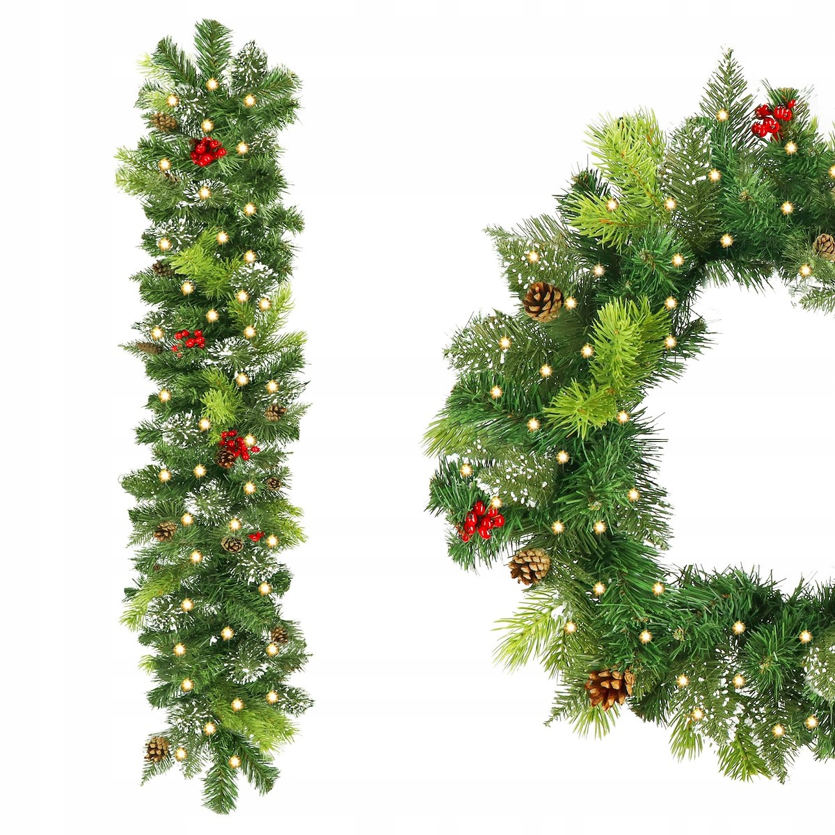 

Girlanda Choinkowa Świąteczna 100cm Łańcuch 50 Led