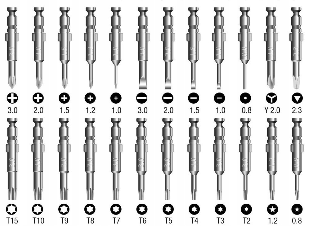 ZESTAW ŚRUBOKRĘTÓW WKRĘTAKÓW BITY 25 ELEMENTÓW Marka SATIS