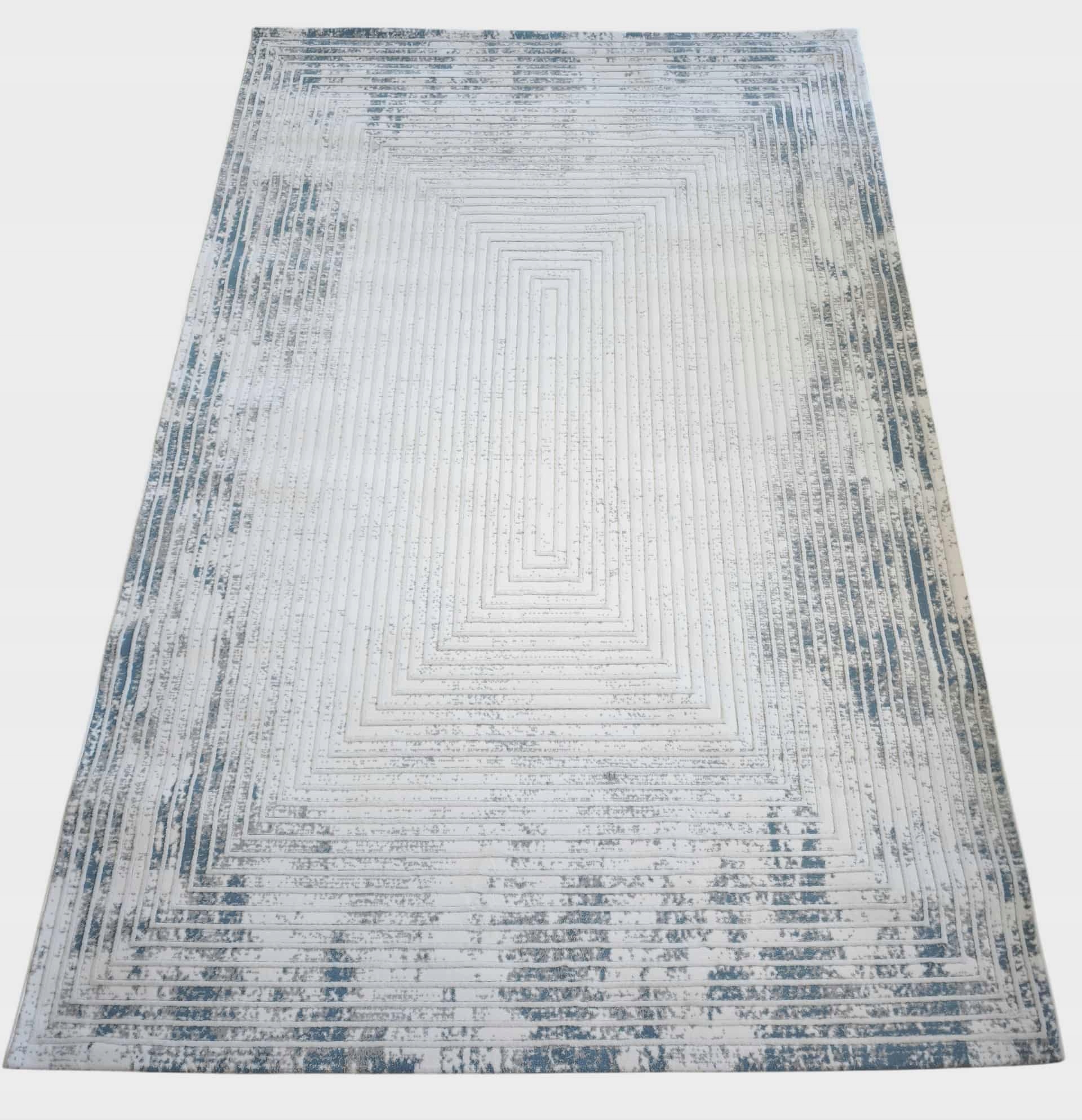 Koberec do obývačky 160 x 230 cm, loftový vzor s plyšovými štetinami, kvalita