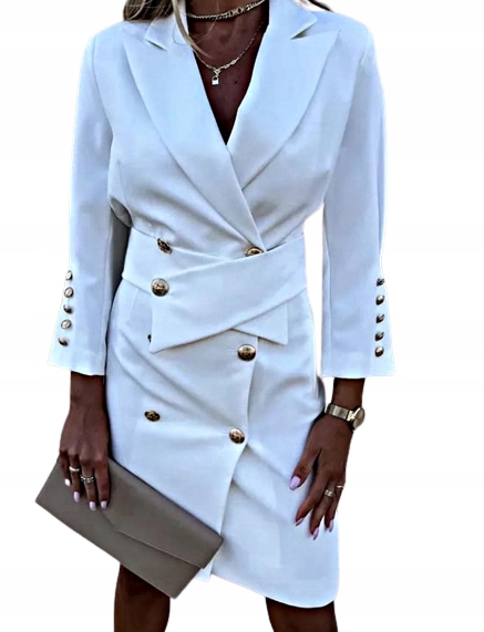 MD bílá saková šaty sako L/40