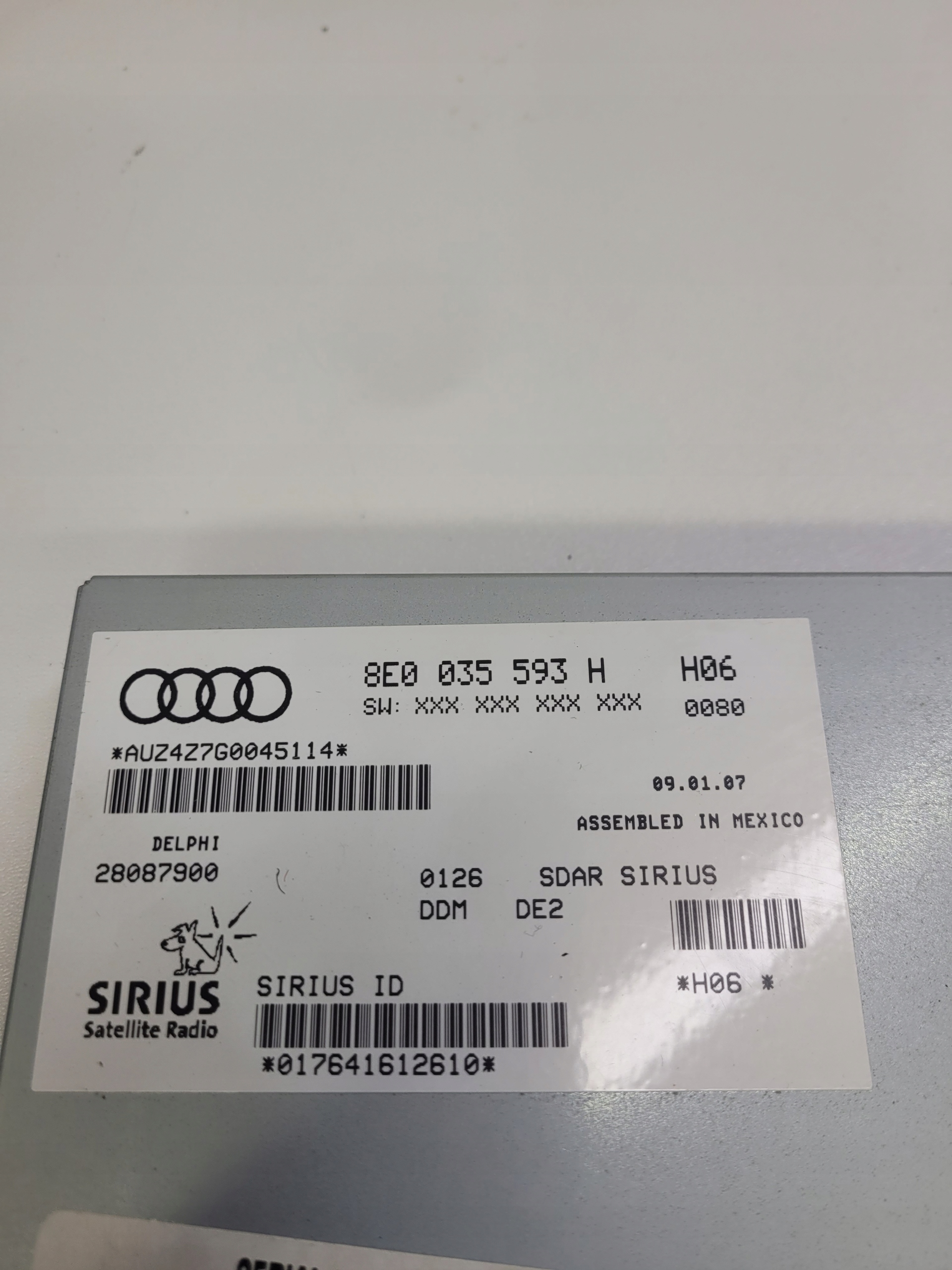 modulo RADIA CYFROWEGO AUDI A3 A4 A6 VW 8E0035593H