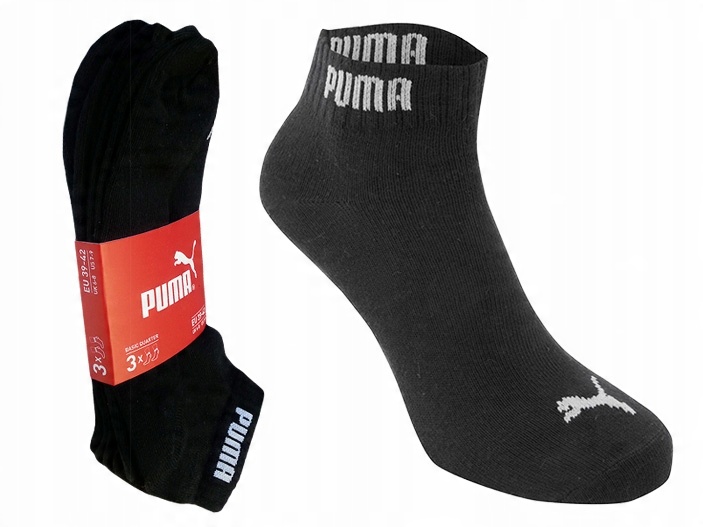 

Skarpety Puma Zakostki - 3 Pary Czarne - 43-46