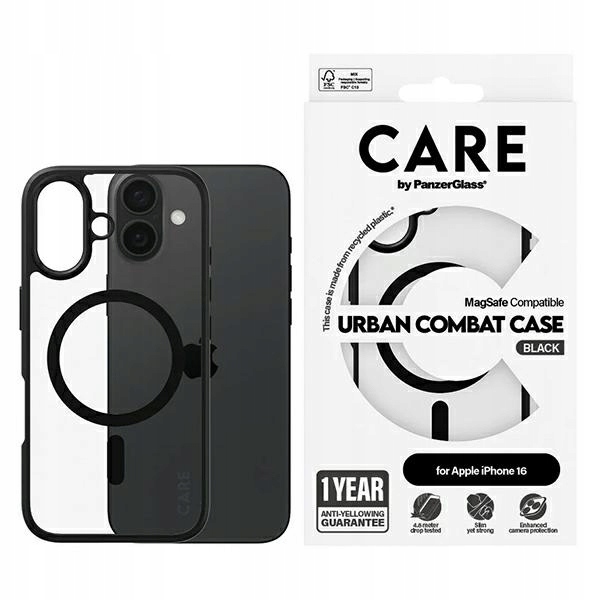 Pouzdro by PanzerGlass Flagship Urban Combat pro iPhone 16 6,1" černý/