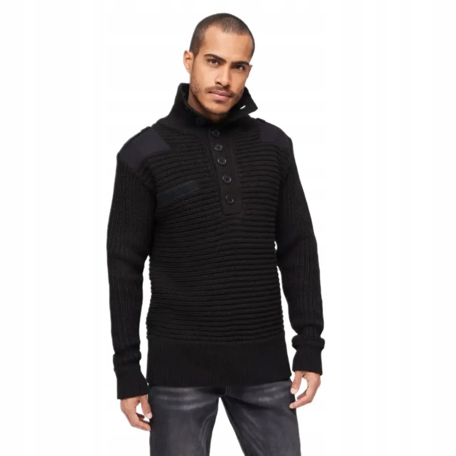 Vojenský svetr Brandit Alpin Pullover Černý 3XL