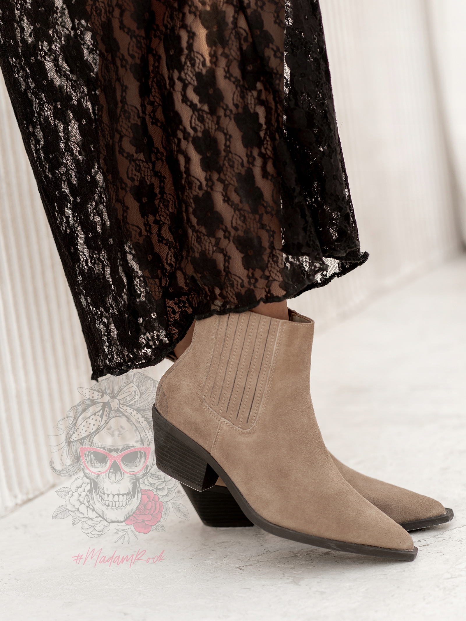 Kotníkové Boty kovbojské boty boty Rock Artust béžové 41