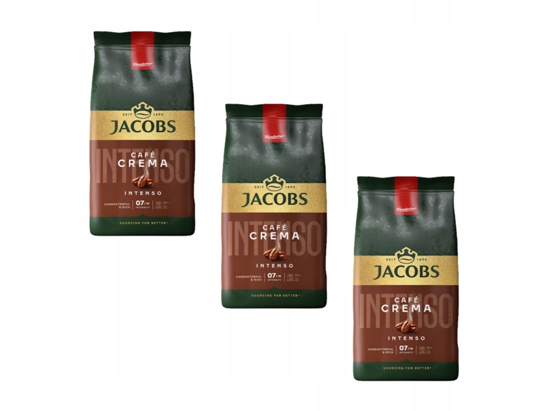 Kawa ziarnista Jacobs Crema Intenso 3 x 1 kg
