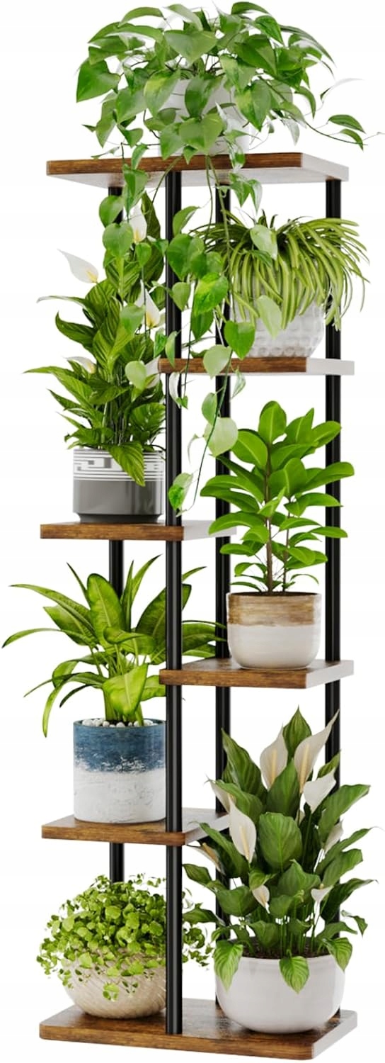 Velký stojan na pokojové rostliny, 6 úrovní, kovová polička na rostliny