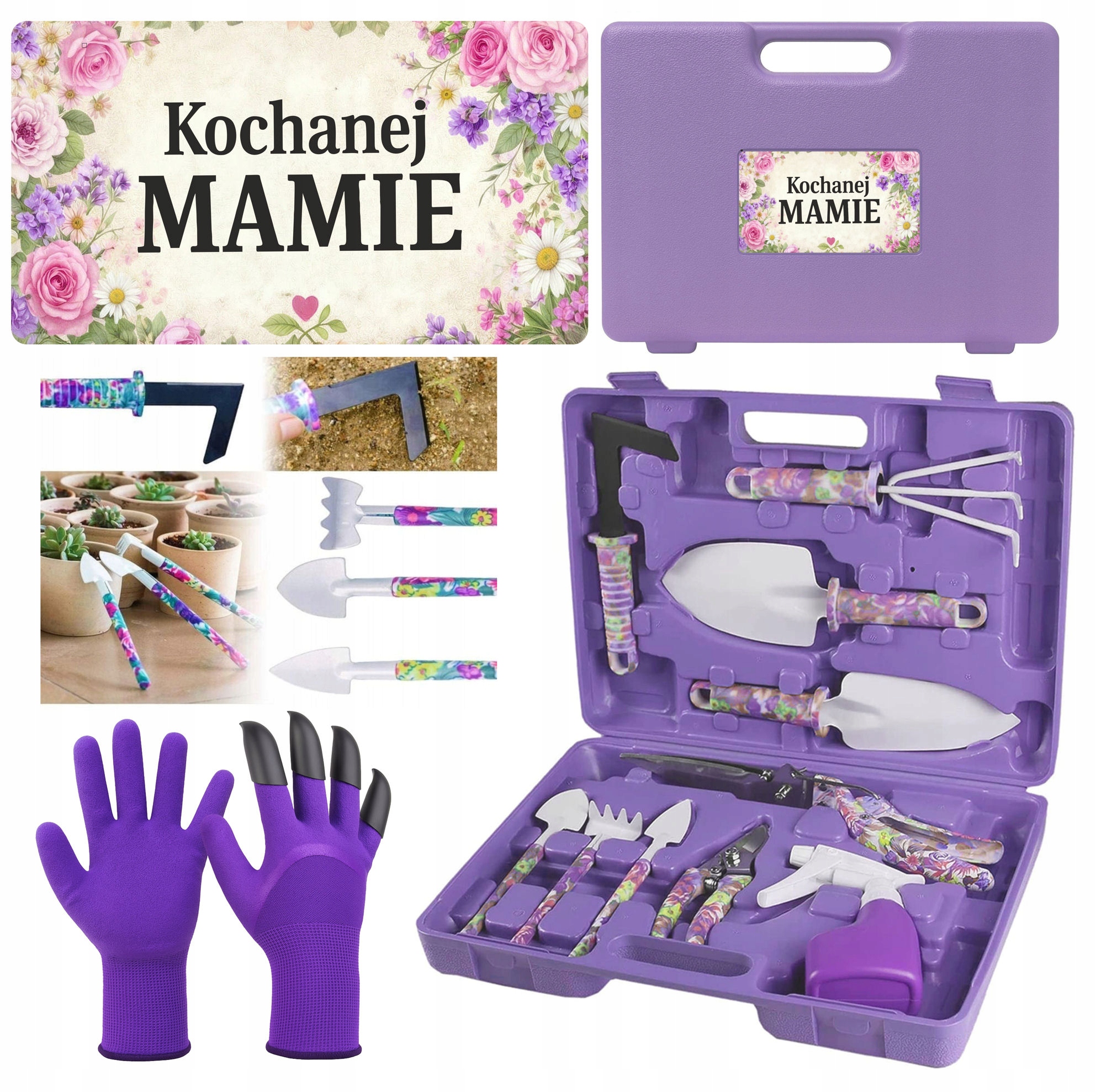 Zestaw Narzędzi Ogrodowych W Walizce Dzień Mamy Matki Kochana Mama