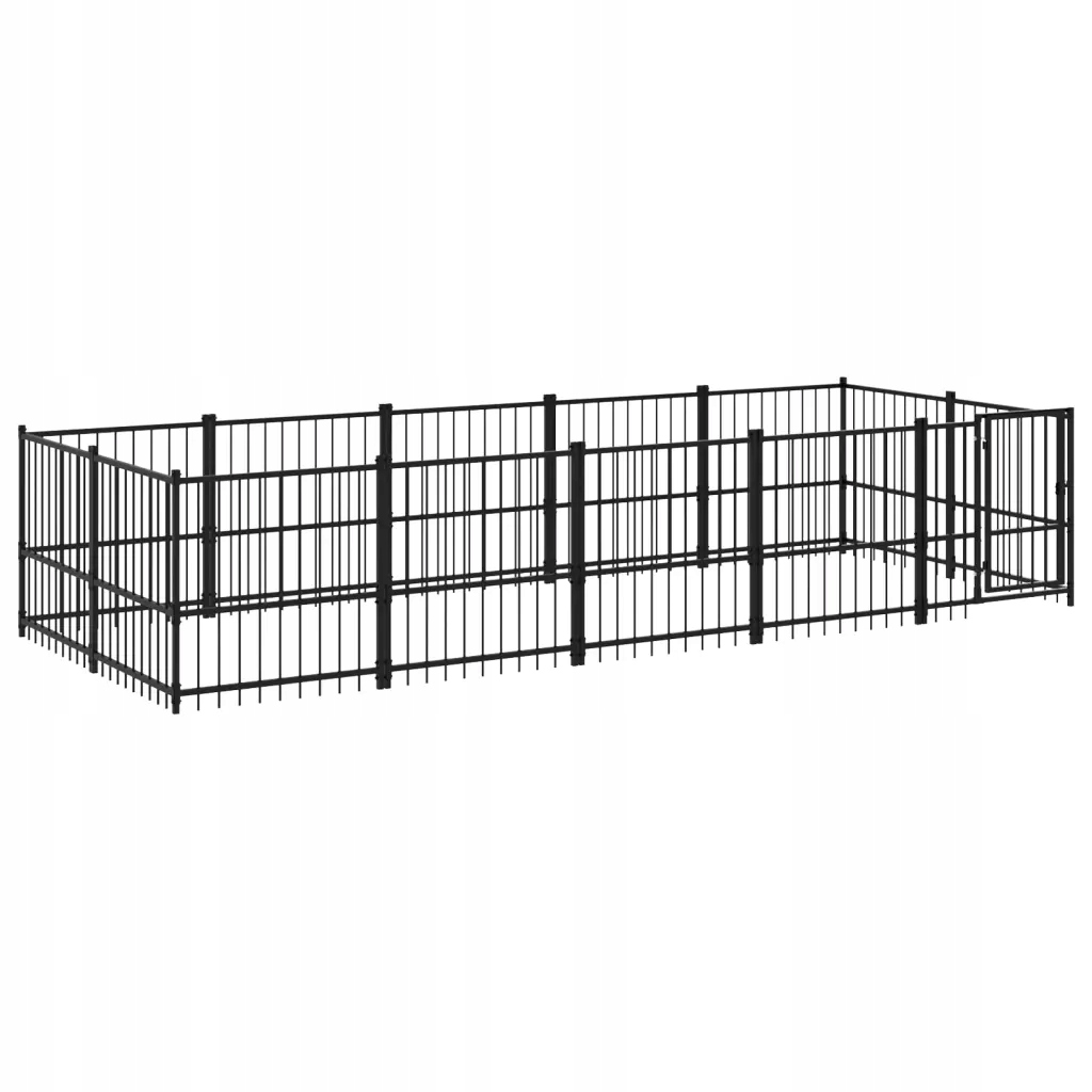 Kotec venkovní pro psa, ocelová, 9,38 m²