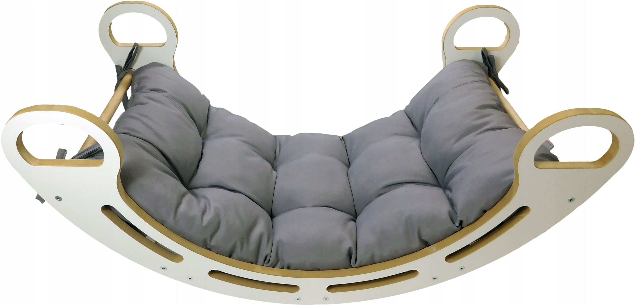 Poduszka na bujak Montessori 105x40 cm - szara