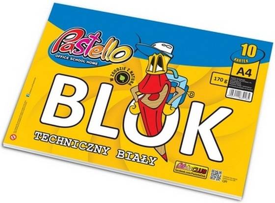 

Blok Techniczny A4 10 Kartek Białych Pastello