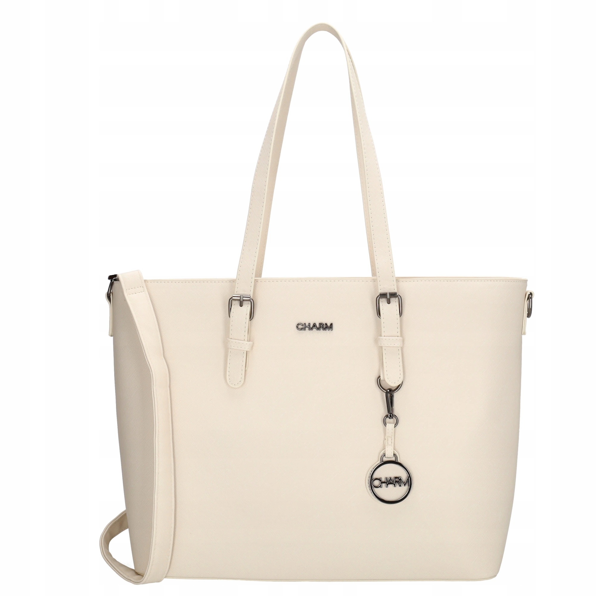 Dámská elegantní taška Charm London krémová 15,6"