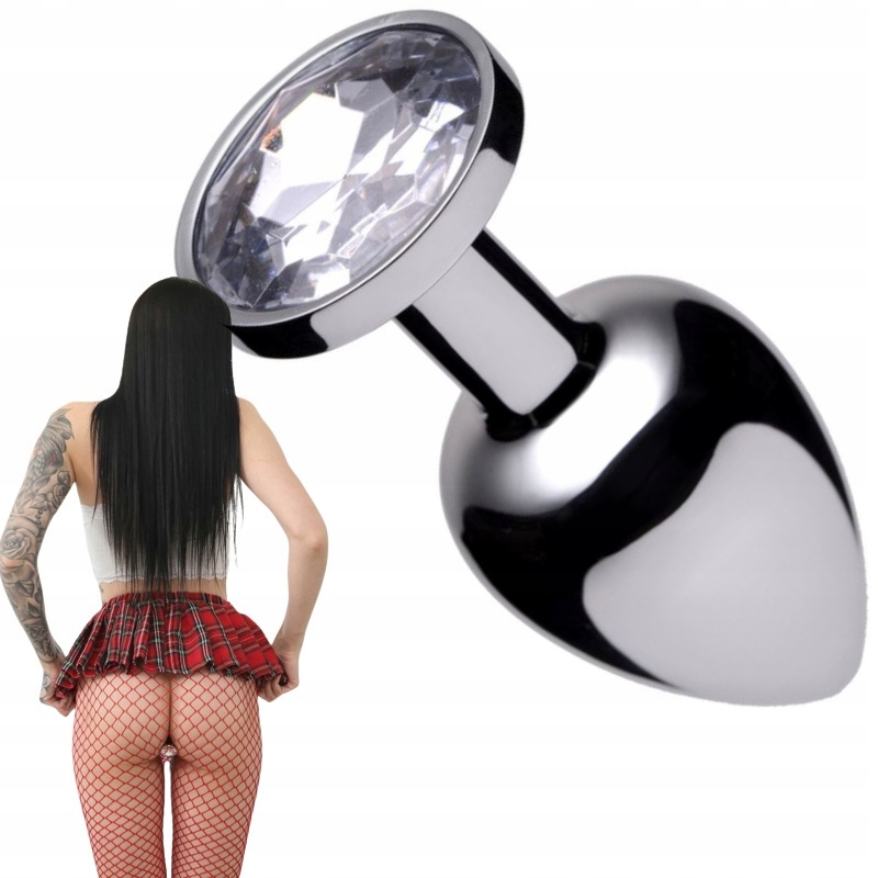 

Stalowy Korek Analny Plug Z Kryształem Rozmiar M