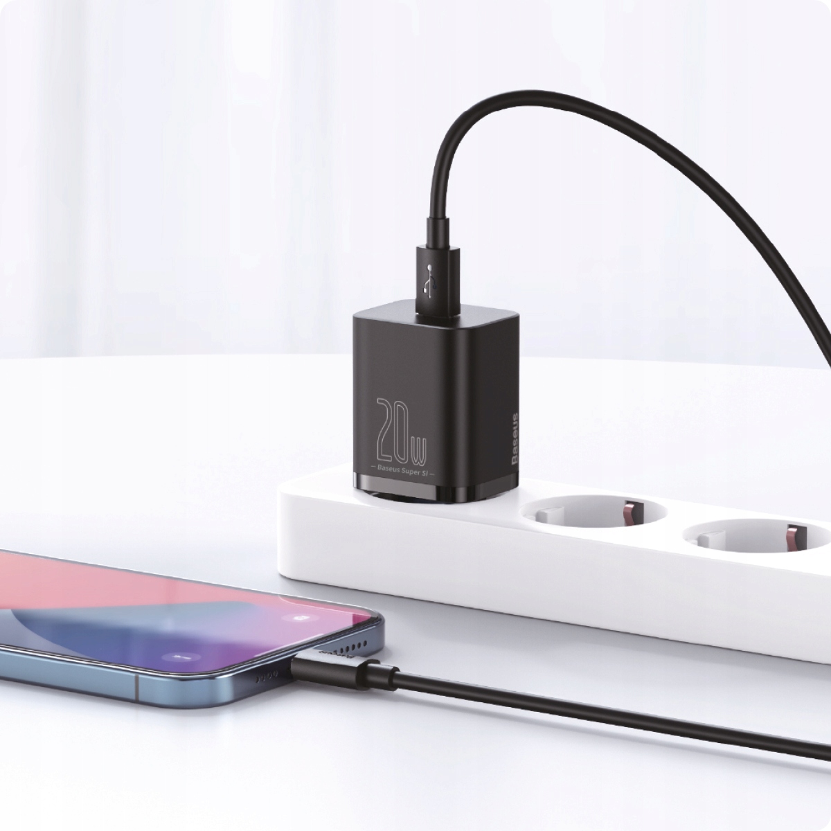 BASEUS SZYBKA ŁADOWARKA DO TELEFONU IPHONE ZASILACZ USB-C 20W PD + KABEL Przeznaczenie do Apple