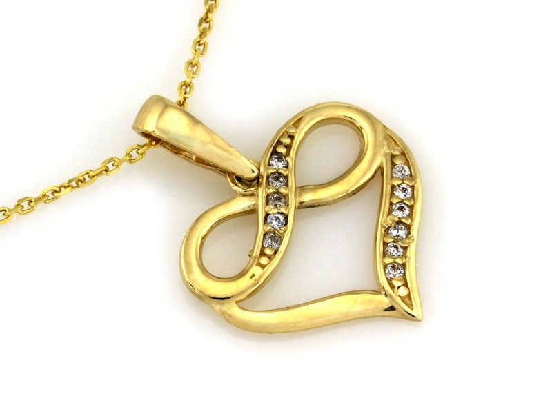 Přívěsek zlatý 585 srdce elegantní elegantní design