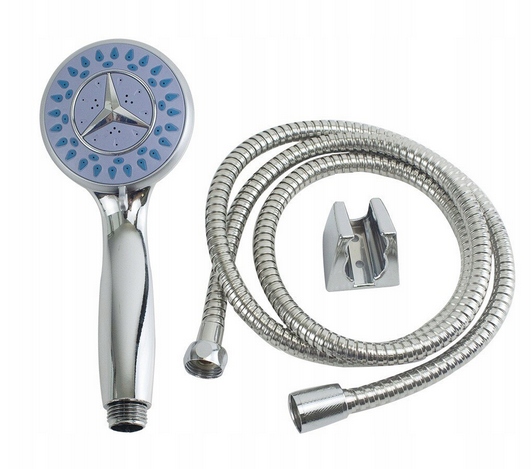 SREBRNA SŁUCHAWKA DO PRYSZNICU 4 FUNKCYJNA NATRYSKOWA SŁUCHAWKA PRYSZNICOWA Kod producenta SLU-01