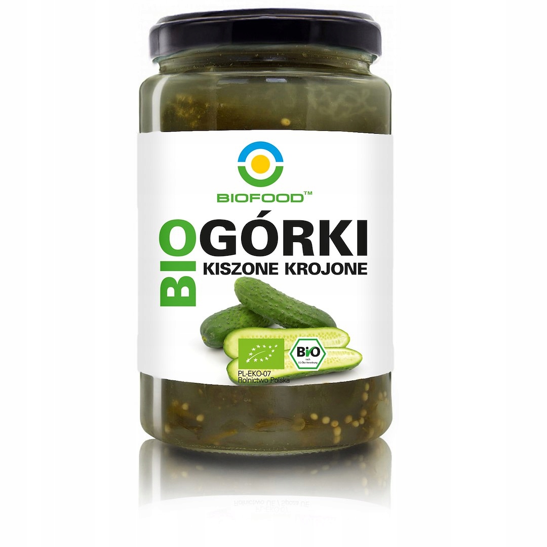 Kysané Okurky Krájené Bezlepkové Bio 750 g (500 g) Biofood
