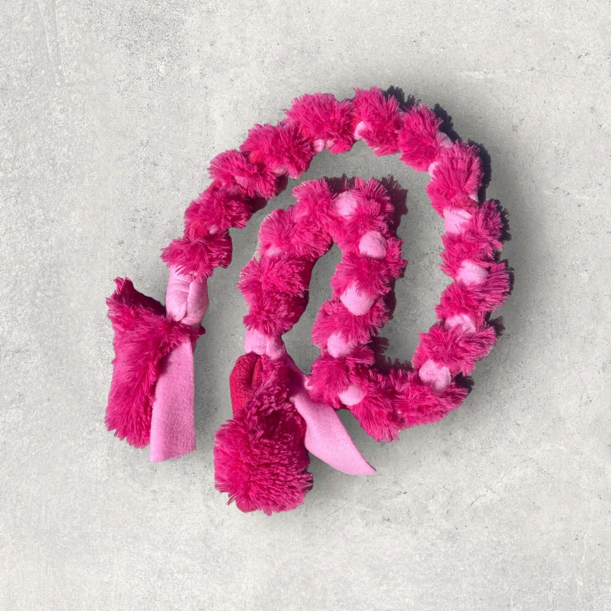 Levně Přetahovadlo Shaggy fleece s kožíškem Long Soft Barva: fuchsiová/pudrová růžová