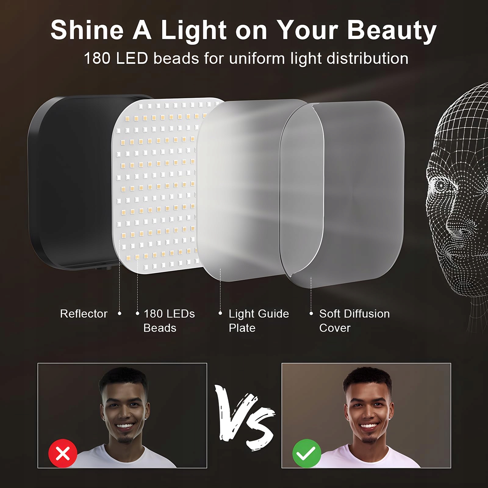 MOJIMDO LED Lamp 180 with Phone Holder 3 Colors 5 Brightness USB — miniatura 3