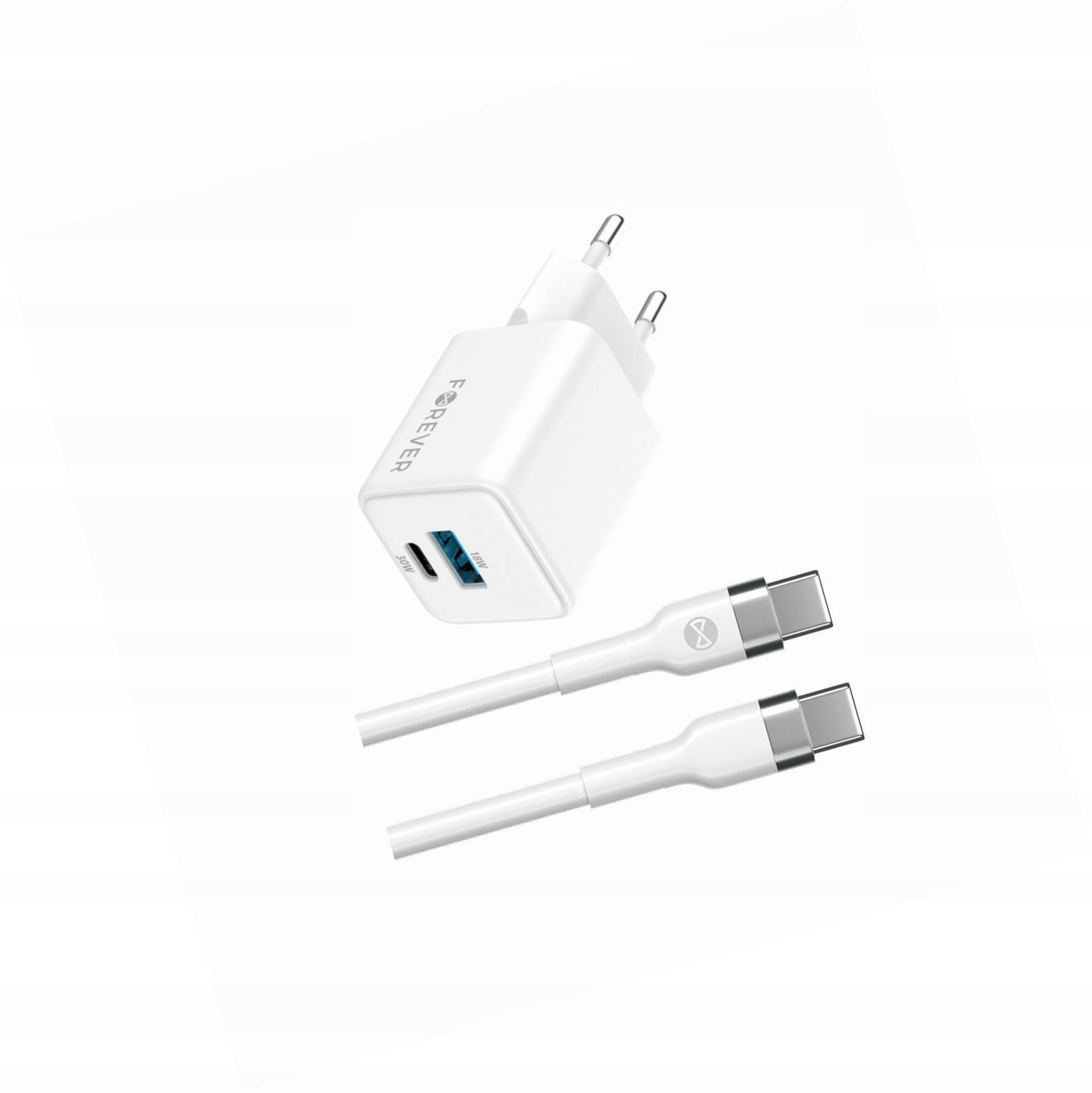 Szybka ładowarka GaN 30W Usb i Usb-c z kablem do Samsung Galaxy Z Fold2 5G