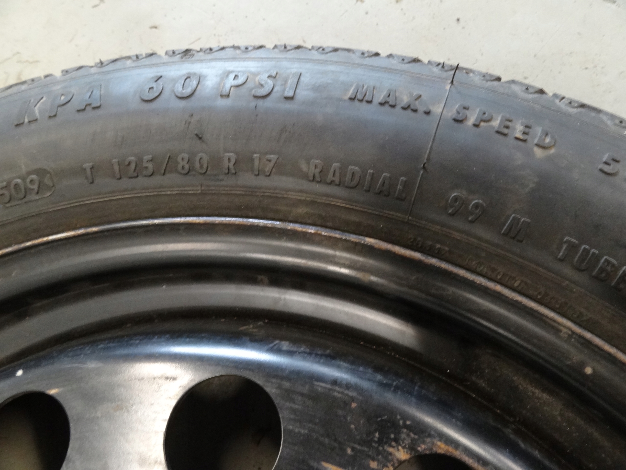 колесо докатка BMW E46 e90 e92 E87 E82 17 125/80/17
