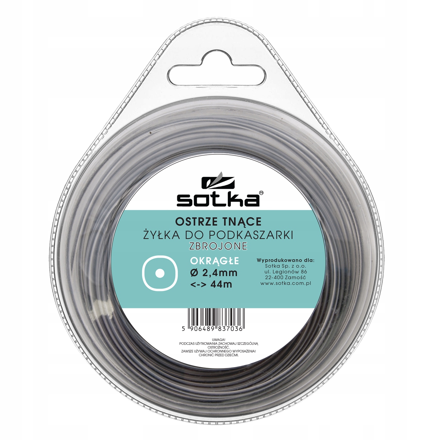 

Żyłka Do Podkaszarek Okrągła zbrojona 2,4 mm 44 m