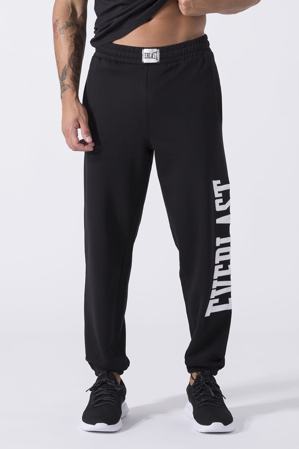 Everlast spodnie męskie sportowe bawełniane r. L czarne