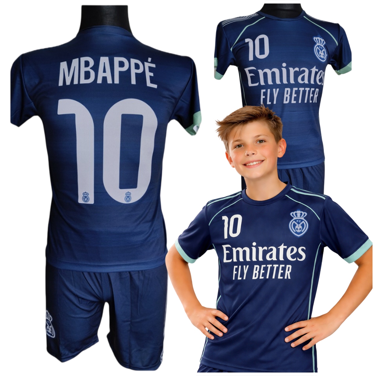 Mbappe 152 Dětské Sportovní Fotbalové Tričko Pro Chlapce Kraťasy